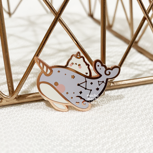 Dreamy Kitty Narwhal Hard Enamel Pin