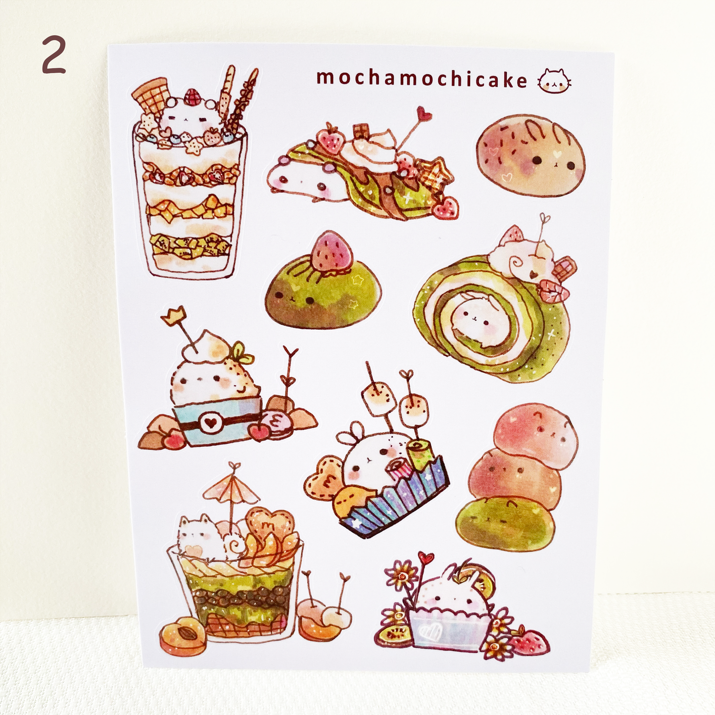 Cute Animal Desserts 2 Sticker Sheet