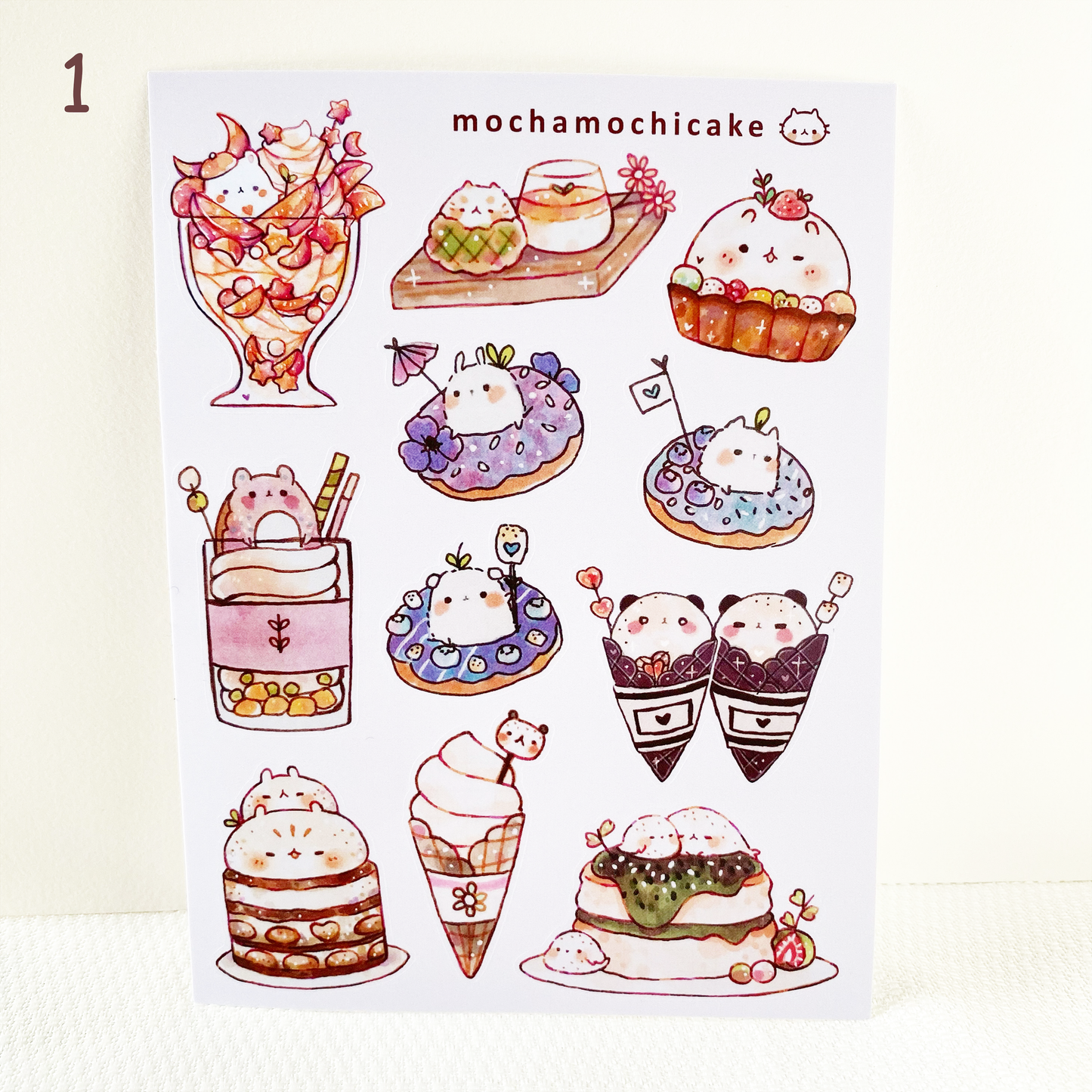 Cute Animal Desserts 2 Sticker Sheet