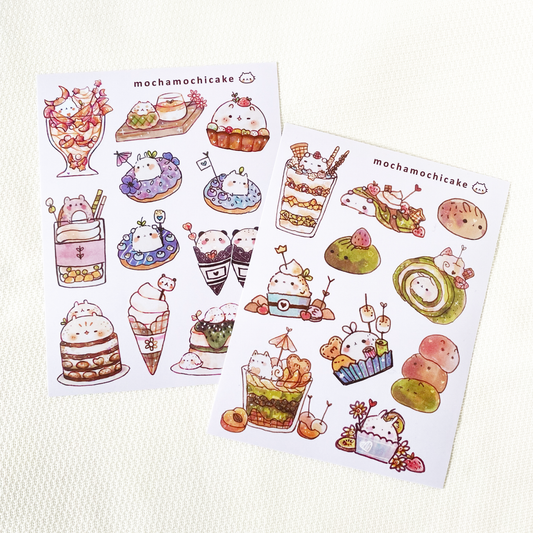 Cute Animal Desserts 2 Sticker Sheet