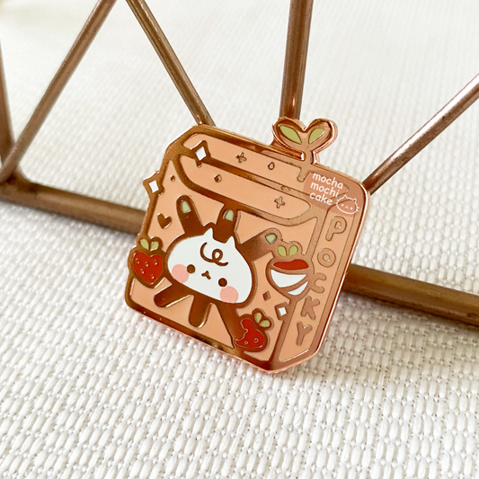 Strawberry Pocky Hard Enamel Pin