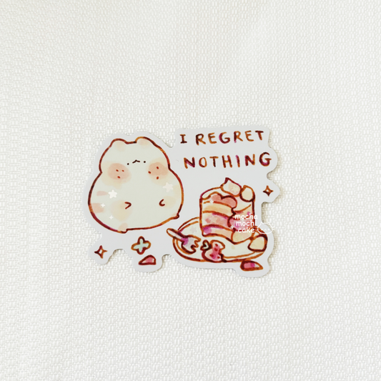I Regret Nothing Vinyl Sticker