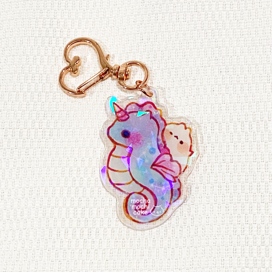 Dreamy Seahorse Acrylic Keychain