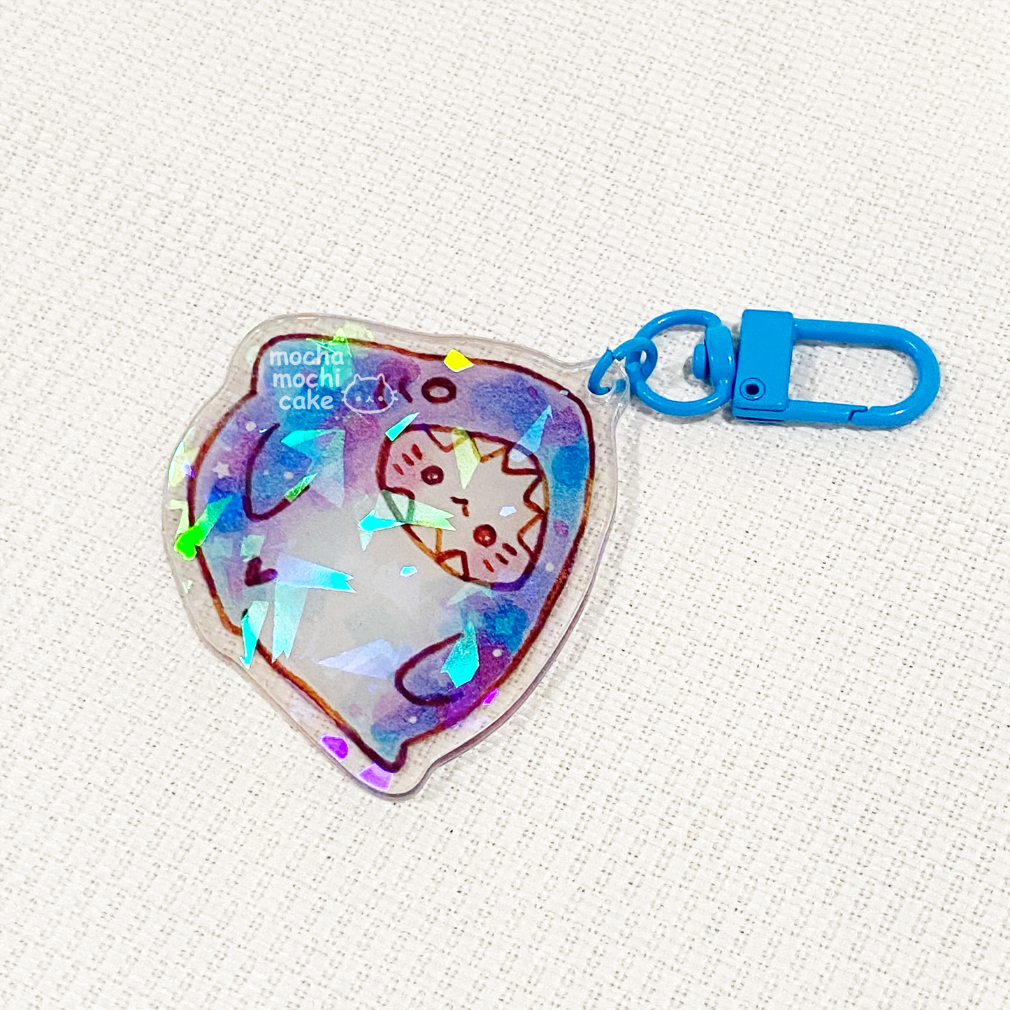 Chonky Shark Kitty Acrylic Keychain