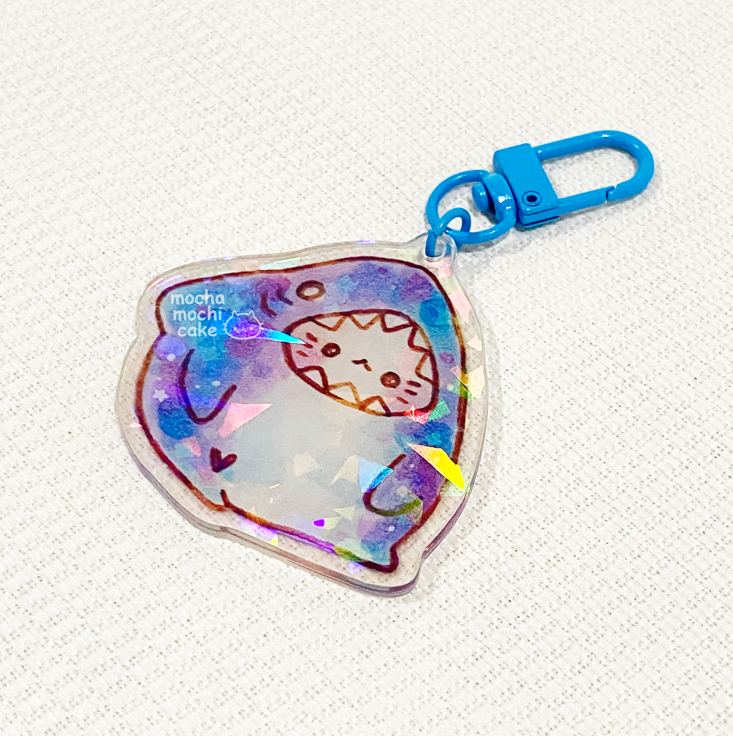 Chonky Shark Kitty Acrylic Keychain