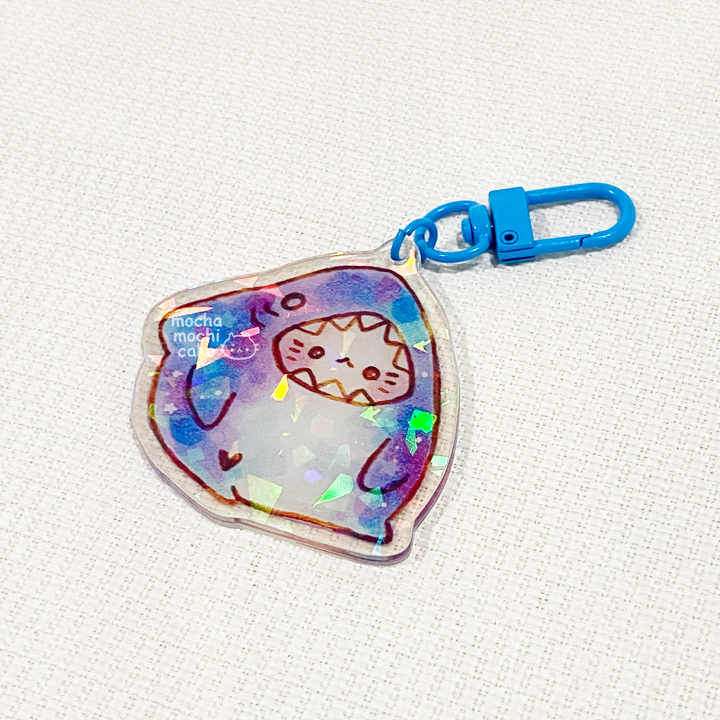 Chonky Shark Kitty Acrylic Keychain