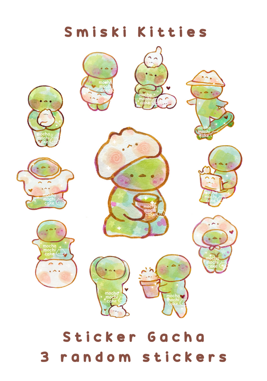 Smiski Kitties Vinyl Sticker Mystery Blind Bag Gacha