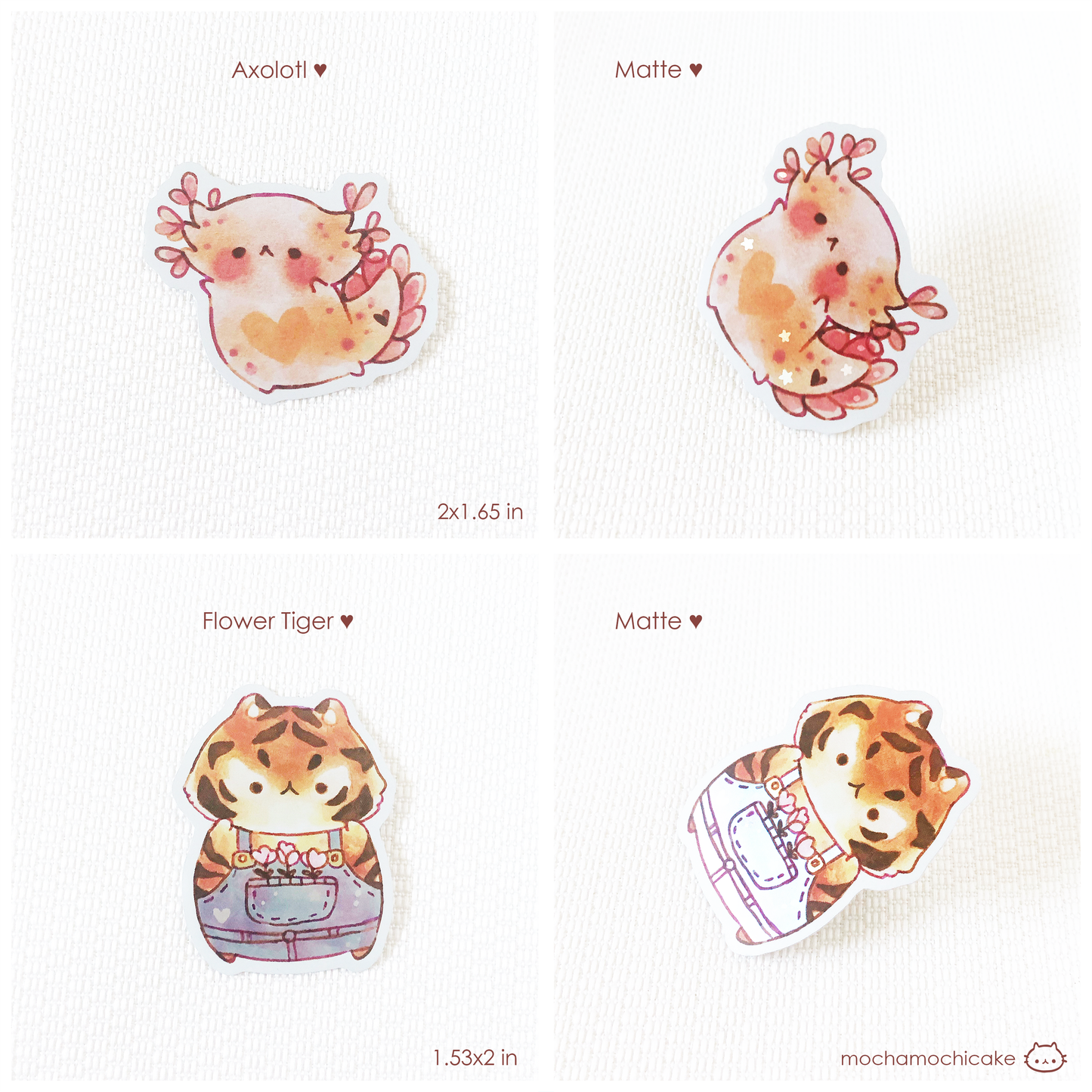 Cute Chonky Animals 3 Vinyl Stickers