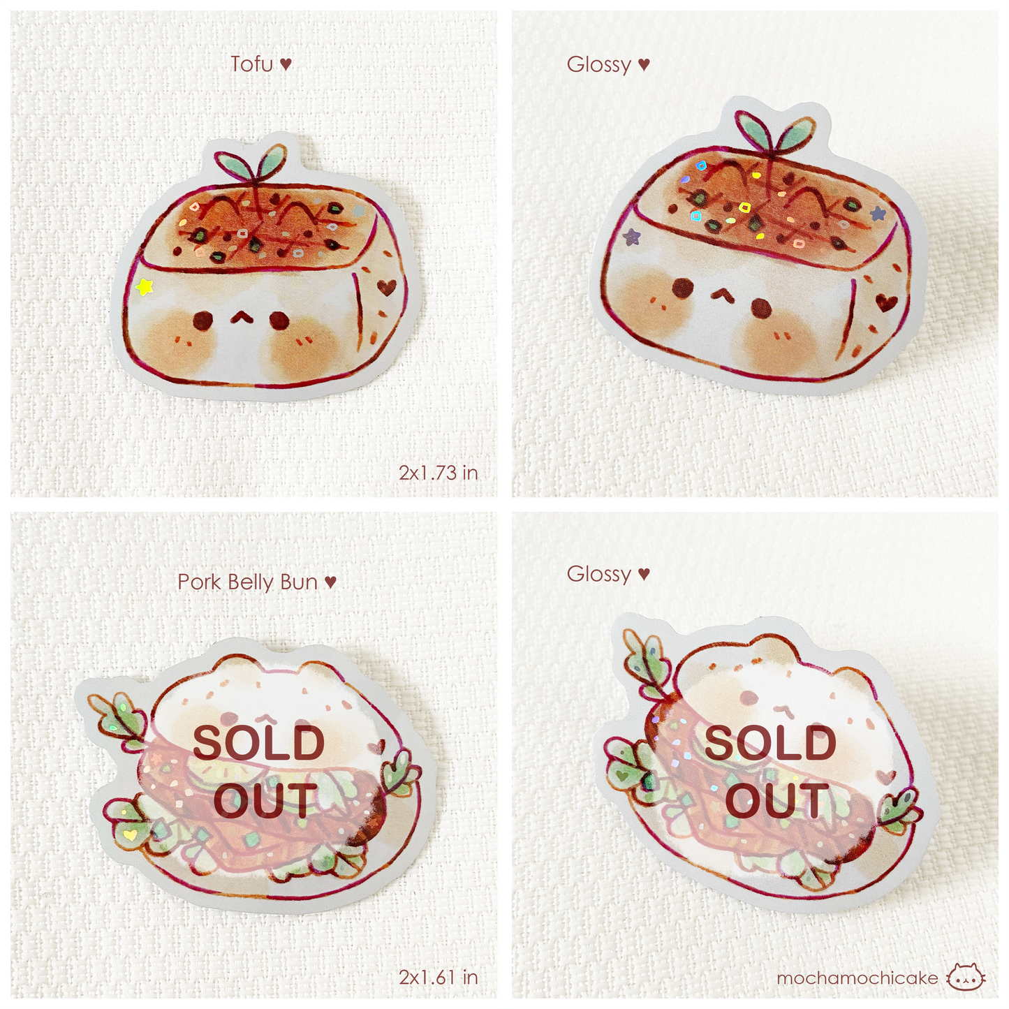 Cute Animal Foodies 2 Vinyl Stickers