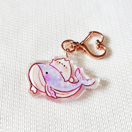 Dreamy Whale Acrylic Keychain
