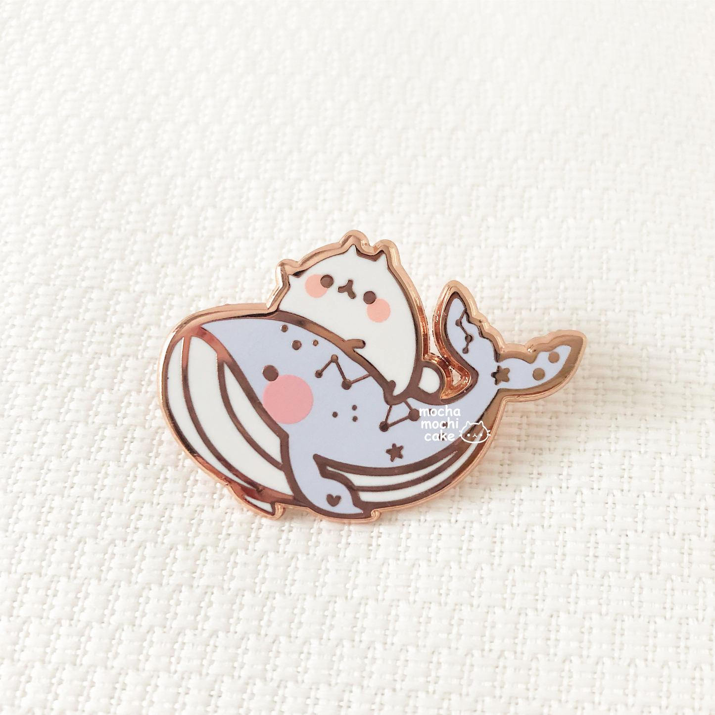 Dreamy Kitty Whale Hard Enamel Pin