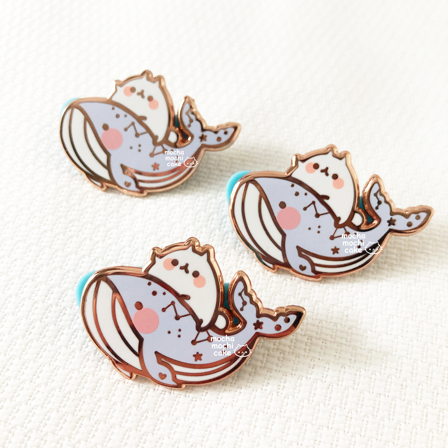 Dreamy Kitty Whale Hard Enamel Pin