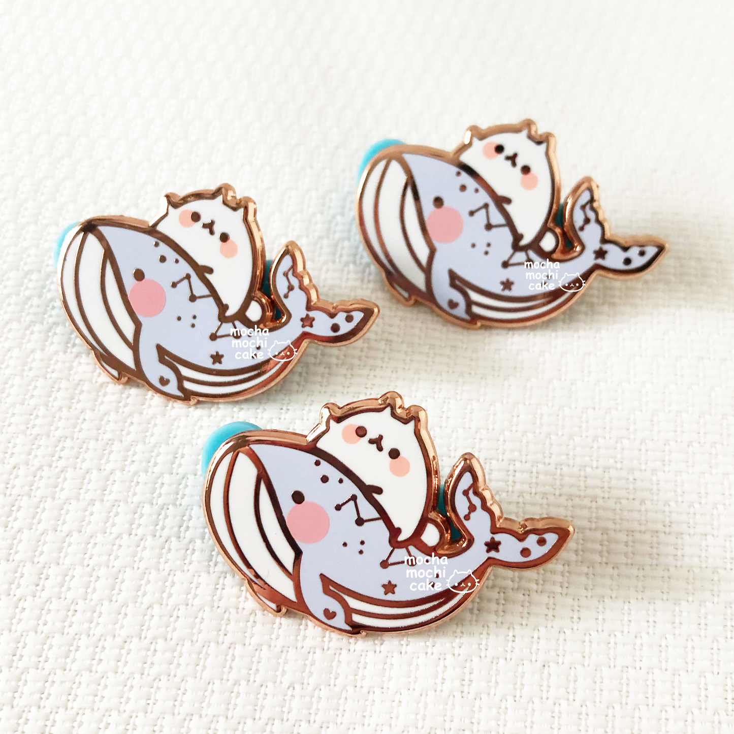 Dreamy Kitty Whale Hard Enamel Pin